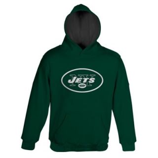 New York Jets Youth Logo Pullover Hoodie   Green