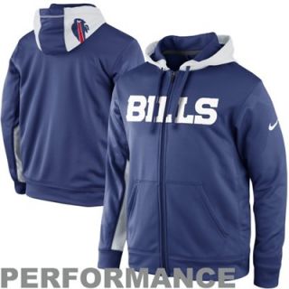 Nike Buffalo Bills KO Full Zip Performance Hoodie   Royal Blue