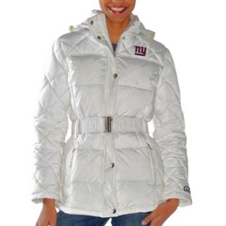 New York Giants Ladies Icing Full Zip Quilted Jacket   White