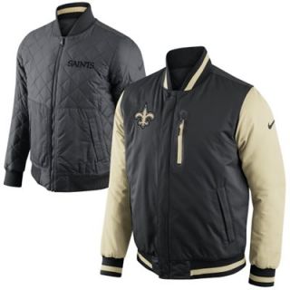 Nike New Orleans Saints Defender Reversible Full Zip Jacket   Black/Gold