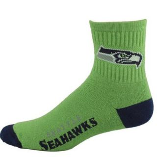 Seattle Seahawks Neon Green Team Logo Crew Socks