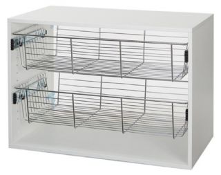 Organized Living freedomRail 6 in. Chrome Basket with Glide   Closet System Components