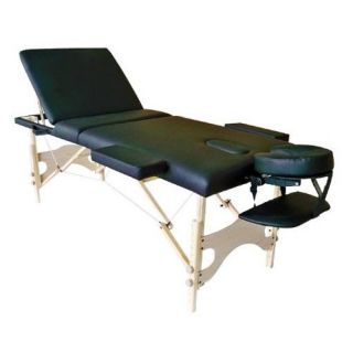 Sivan Health and Fitness Three Fold Reiki Portable Massage Table and Carrying Case   Massage Tables