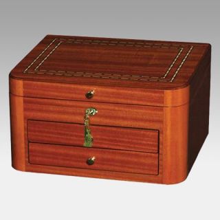 Sapeli Veneer Wooden Jewelry Box   Womens Jewelry Boxes