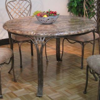 Allegra Stone Top Metal Dining Table   Dining Tables