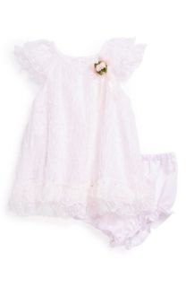 Laura Ashley Flocked Tweed Dress (Baby Girls)