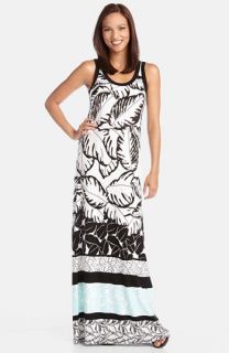 Karen Kane Polynesian Print Maxi Dress