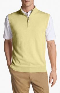 Peter Millar Cotton & Cashmere Quarter Zip Sweater Vest