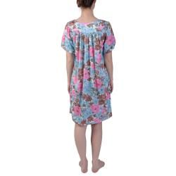 Journee Collection Women's Floral Print Knee Length House Dress Journee Collection Pajamas & Robes
