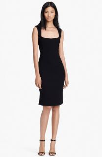 LAGENCE Square Neck Ruched Dress