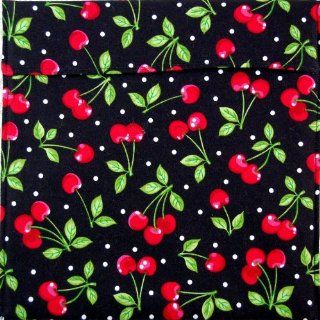 Premium Microwave Potato Bag   Cherries   Approximately 10" x 10"   100% Pure Cotton Material, Lined and Insulated   Handmade in the USA   Also Great for Corn on the Cob, Sweet Potatoes, Carrots, Broccoli, Asparagus or Warm Tortillas, Bread, Roll