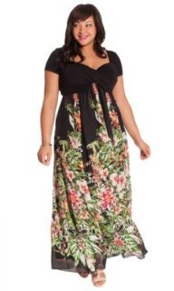 IGIGI Plus Size Christina Maxi Dress in Black Floral IGIGI Clothing