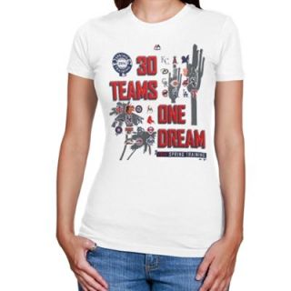 Majestic MLB 2014 Spring Training Ladies 30 Teams 1 Dream T Shirt   White