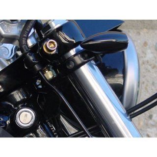Joker Machine 05 54 1B 39mm Fork Mount Amber LED Marker Light for Harley Davidson BLACK Automotive