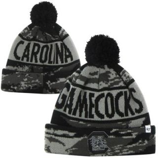 47 Brand South Carolina Gamecocks Tigertooth Knit Hat   Gray Camo