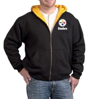 Pittsburgh Steelers Black Craftsman Workmans Full Zip Hoodie Sweatshirt
