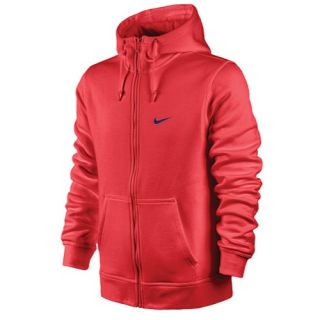 Nike Club Swoosh Full Zip Hoodie   Mens   Casual   Clothing   Fusion Red/Deep Royal Blue