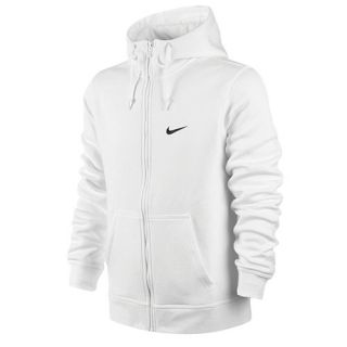 Nike Club Swoosh Full Zip Hoodie   Mens   Casual   Clothing   White/Black