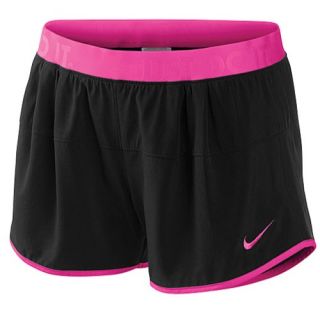 Nike Icon Woven Shorts   Womens   Training   Clothing   Black/Pink Force/Pink Force