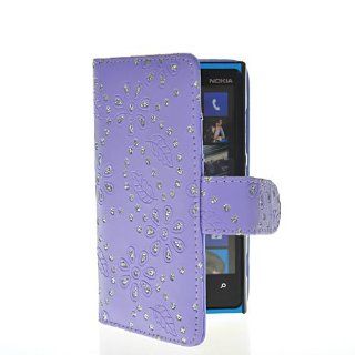 MOONCASE Bling Crystal Leather Wallet Card Pouch Style Devise Case Cover With Screen Protector for Nokia Lumia 920 Purple Cell Phones & Accessories
