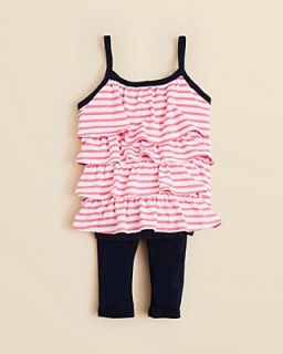 Splendid Infant Girls' Stripe Ruffle Tank Top & Legging   Sizes 3 24 Months's