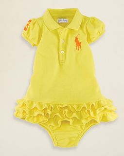 Ralph Lauren Childrenswear Infant Girls' Neon Pony Polo Dress   Sizes 3 9 Months's