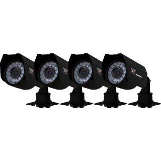 Night Owl Security CAM 4PK CM245 4 Pack Color Wired Cameras with 45 Feet Night Vision, 240 Feet of Cable and Vandal Proof 3 Axis Mounting Brackets  Dome Cameras  Camera & Photo