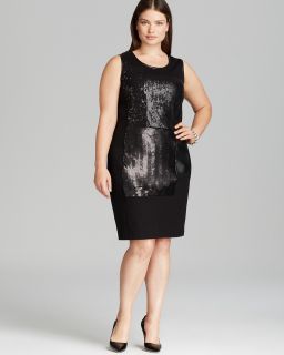 DKNYC Plus Sleeveless Dress with Sequin Panels's