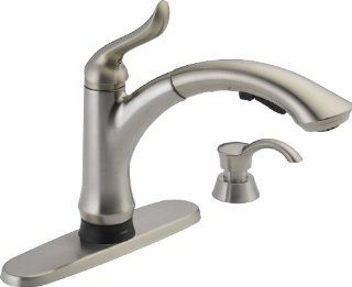 Delta Faucet 4353T SSSD DST Linden Single Handle Pull Out Kitchen Faucet with Touch2O Technology, Stainless