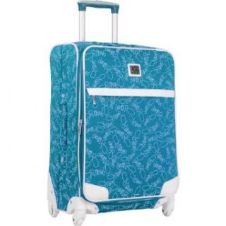 Diane Von Furstenberg Luggage Color On The Go 24 Inch Expandable Spinner, Navy/White, One Size Clothing