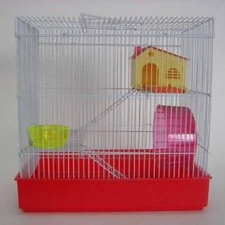 3 Level Hamster Cage Color Red  Pet Cages 