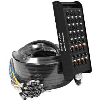 Seismic Audio   SALS 16x8x100   16 Channel 100' Pro Stage XLR Snake Cable (XLR & 1/4" TRS Returns) for Recording, Stage, Studio use Musical Instruments