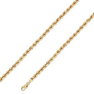 10k Yellow Gold Hollow Rope Chain Bracelet 5mm 9" IceNGold Jewelry