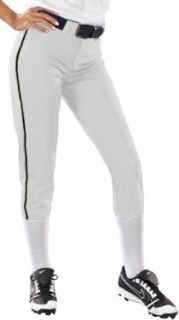 Teamwork Girls Low Rise Piped Softball Pants 54 WHITE/BLACK PIPING GM Sports & Outdoors