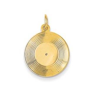Genuine IceCarats Designer Jewelry Gift 14K Record Album Charm In 14K Yellow Gold IceCarats Jewelry