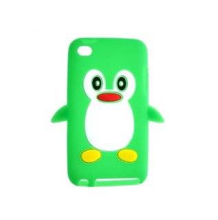 3d Cute Penguin Soft Rubber Silicone Case Cover Skin for Ipod Touch 4 4th Gen Cell Phones & Accessories