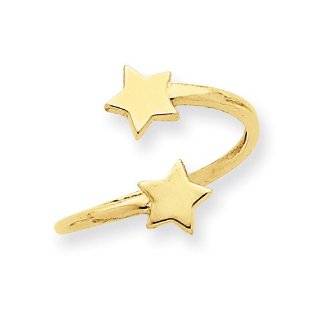 14k Yellow Gold Star Toe Ring. Metal Wt  0.95g Jewelry
