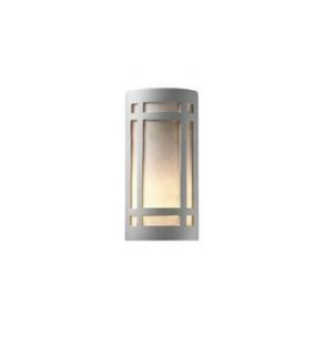 Justice Design Group CER 7497W ANTS Antique Silver Ceramic Two Light 21" Outdoor Extra Large Craftsman Window Wall Sconce Rated for Wet Locations from the Ceramic Collection