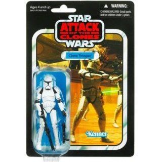 Star Wars Black & Silver Vintage Clone Trooper (Attack of the Clones) 3.75in Action Figure Toys & Games