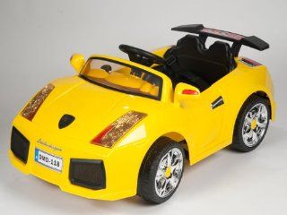 YELLOW Lambo DESIGN Kids Ride On RC Car Remote Control Electric Power Wheels  Toys & Games