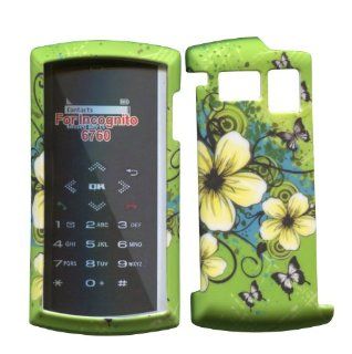 Hawaiians Flowers and Butterflies Sanyo Incognito SCP 6760 Boost Mobile, Sprint Case Cover Hard Phone Case Snap on Cover Rubberized Touch Faceplates Cell Phones & Accessories