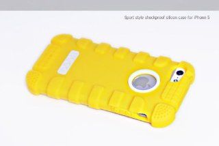 Supermary Sport Style Shockproof Silicon Case for Iphone 5   Yellow Cell Phones & Accessories