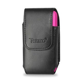 Leather Pouch Protective Carrying Cell Phone Case for Sanyo Innuendo SCP 6780 Phone (Sprint) (It will fit the cell phone already with a Rubber / Soft Cover into this Leather case)   Black Cell Phones & Accessories