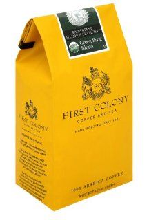 First Colony Organic Green Frog Blend Rainforest Alliance Certified Medium Roast Coffee, 12 Ounce Bags (Pack of 3) Grocery & Gourmet Food