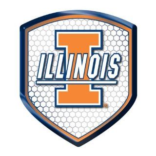 Illinois Fighting Illini NCAA Reflector Decal Auto Shield for Car Truck Mailbox Locker Sticker College Licensed Team Logo Sports & Outdoors