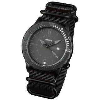 INFANTRY Men's Army Sport Quartz Date Tachymeter Wrist Watch Black 5 Ring Heavy Duty Zulu Fabric Band Gift +Box #IN 037 W BZ Watches