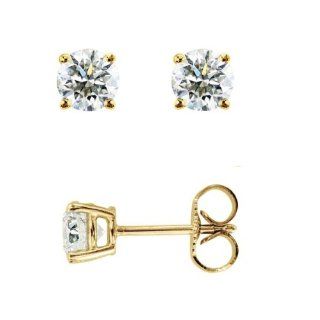 14K Yellow Gold .35ctw Round Diamond Stud Earrings (BTDYGE105) Jewelry