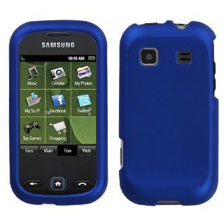 Hard Protector Skin Cover Cell Phone Case for SAMSUNG Trender SPH M380 Sprint   Titanium Solid Dr Navy Blue Cell Phones & Accessories