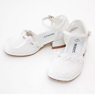 New Little Girls WHITE Special Occasion Dress Shoes 7 Modit Shoes