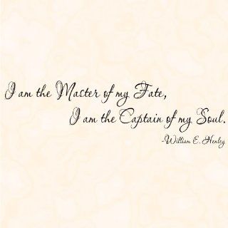 I Am The Master Of My Fate Healy Wall Decal by Miss Decal, Inc.   Wall Decor Stickers